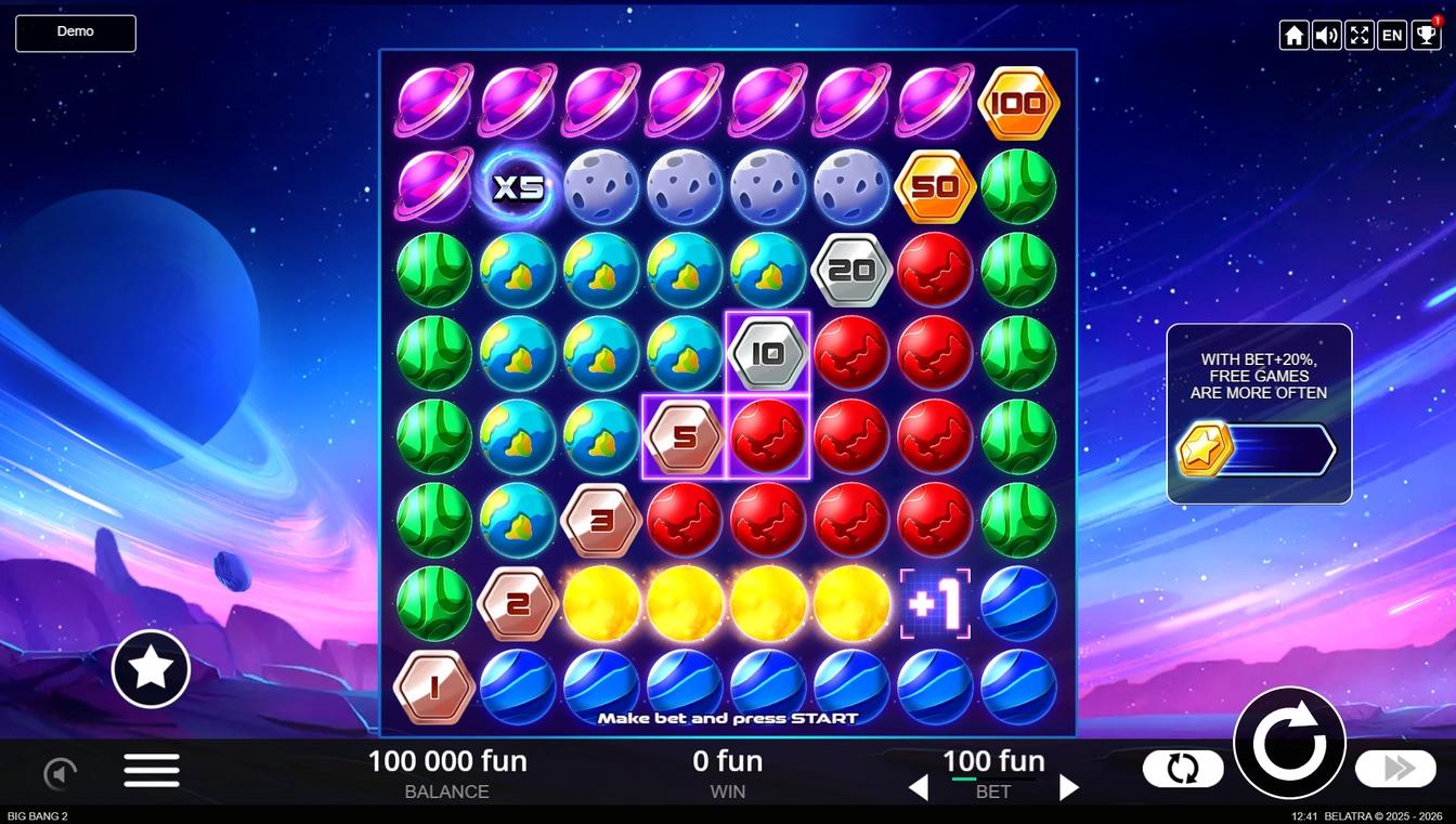 Play Big Bang 2 online - Belatra Games - Black Dragon Lab
