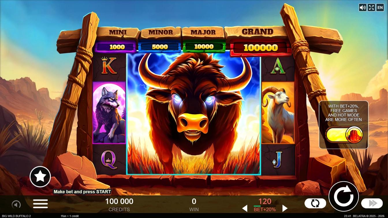 Play Big Wild Buffalo 2 online - Belatra Games - Black Dragon Lab