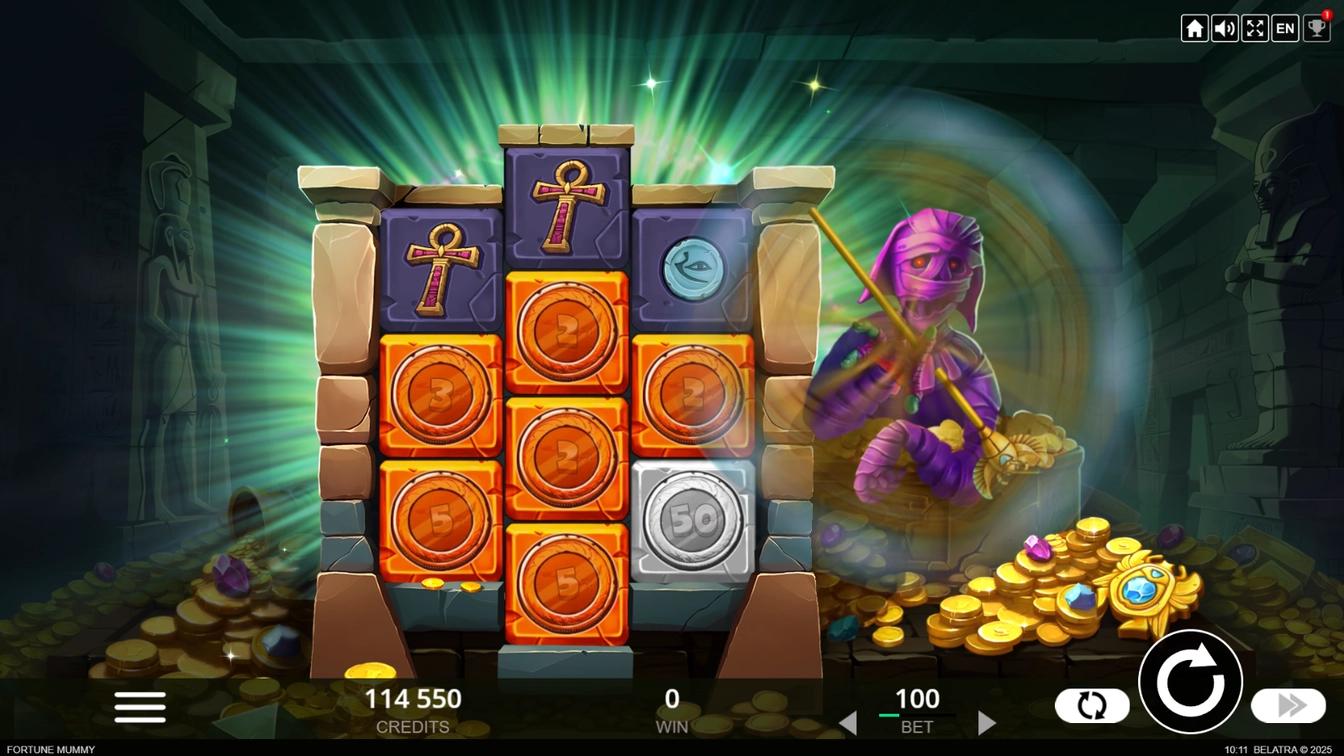Play Fortune Mummy online - Belatra Games - Black Dragon Lab