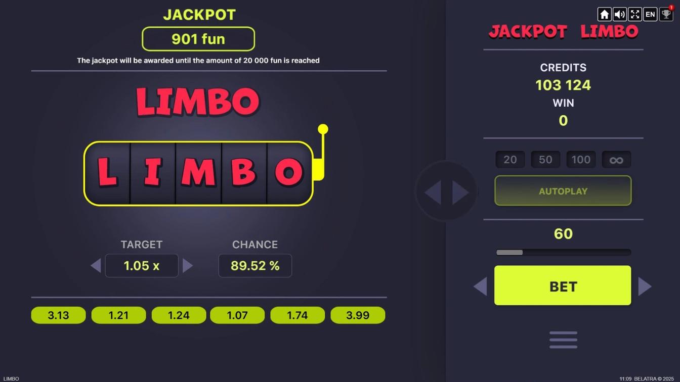 Play Jackpot Limbo online - Belatra Games - Black Dragon Lab