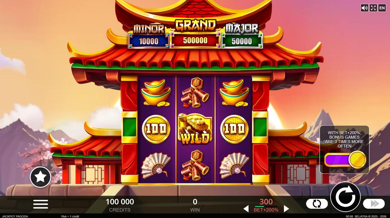 Play Jackpot Pagoda online - Belatra Games - Black Dragon Lab