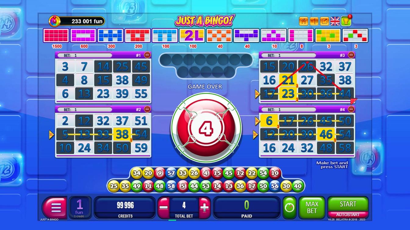 Play Just a Bingo online - Belatra Games - Black Dragon Lab