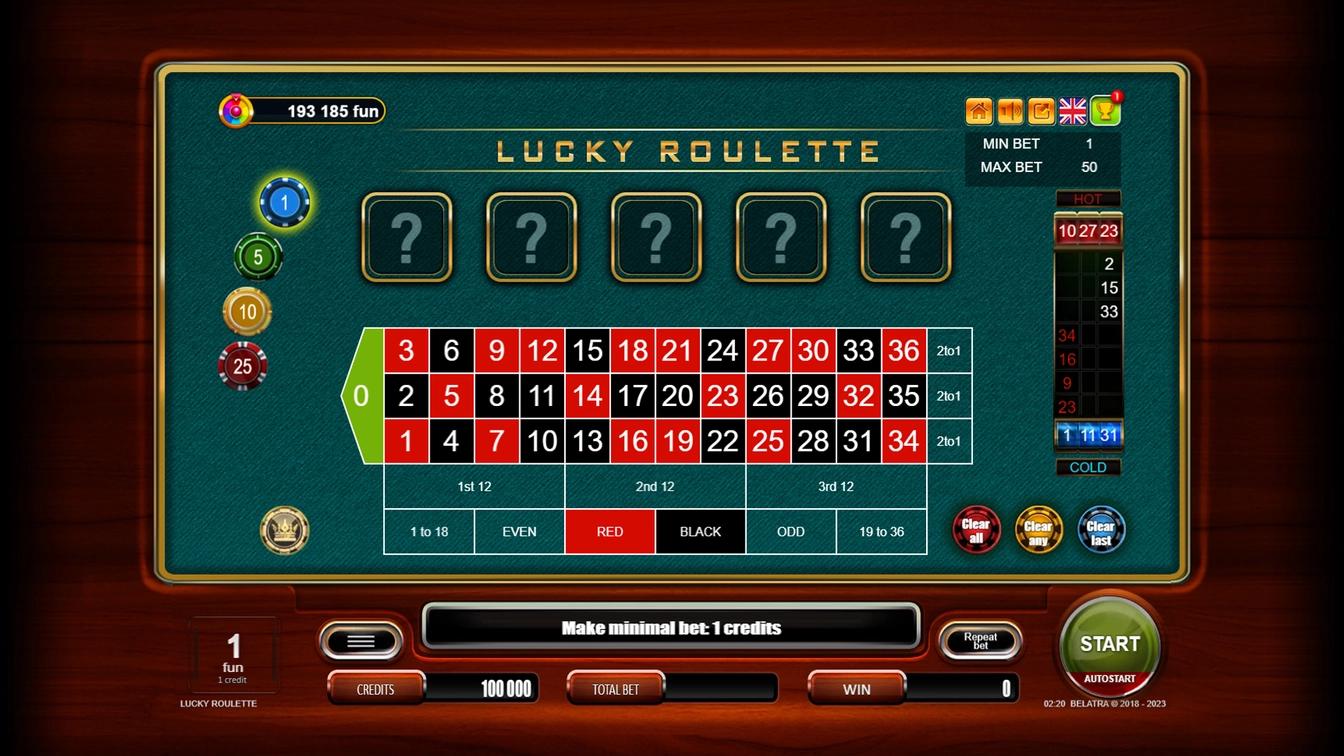 Play Lucky Roulette online - Belatra Games - Black Dragon Lab