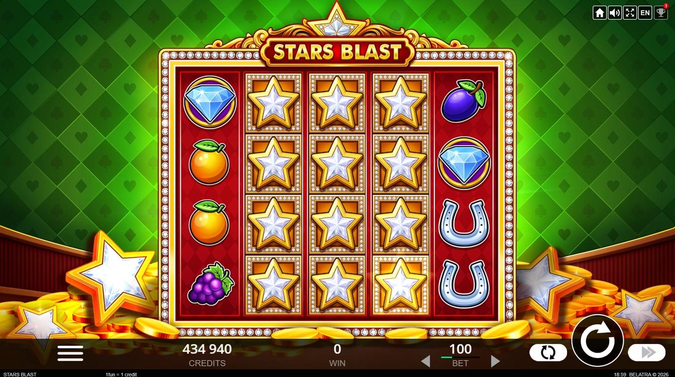 Play Stars Blast online - Belatra Games - Black Dragon Lab