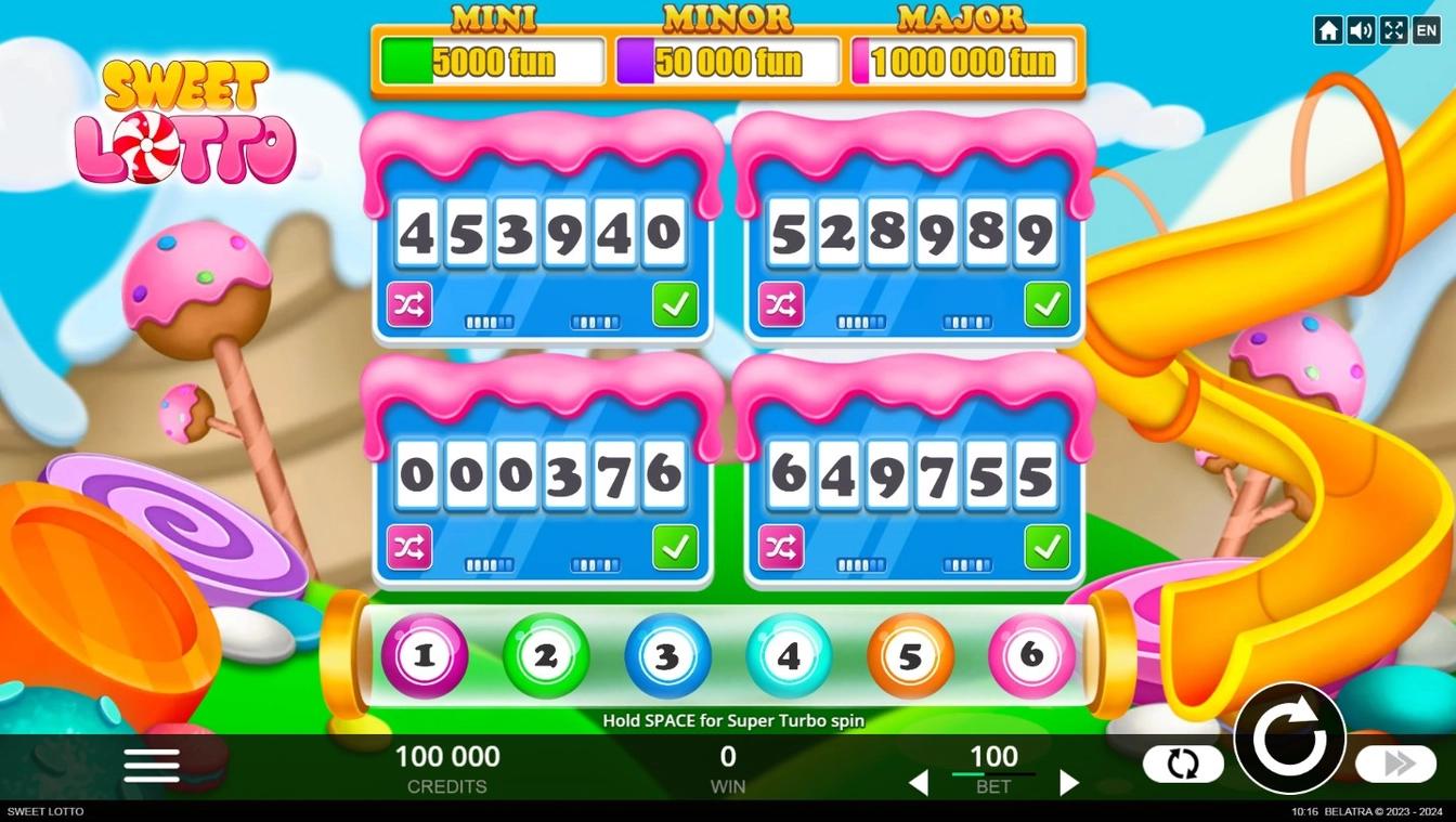 Play Sweet Lotto online - Belatra Games - Black Dragon Lab