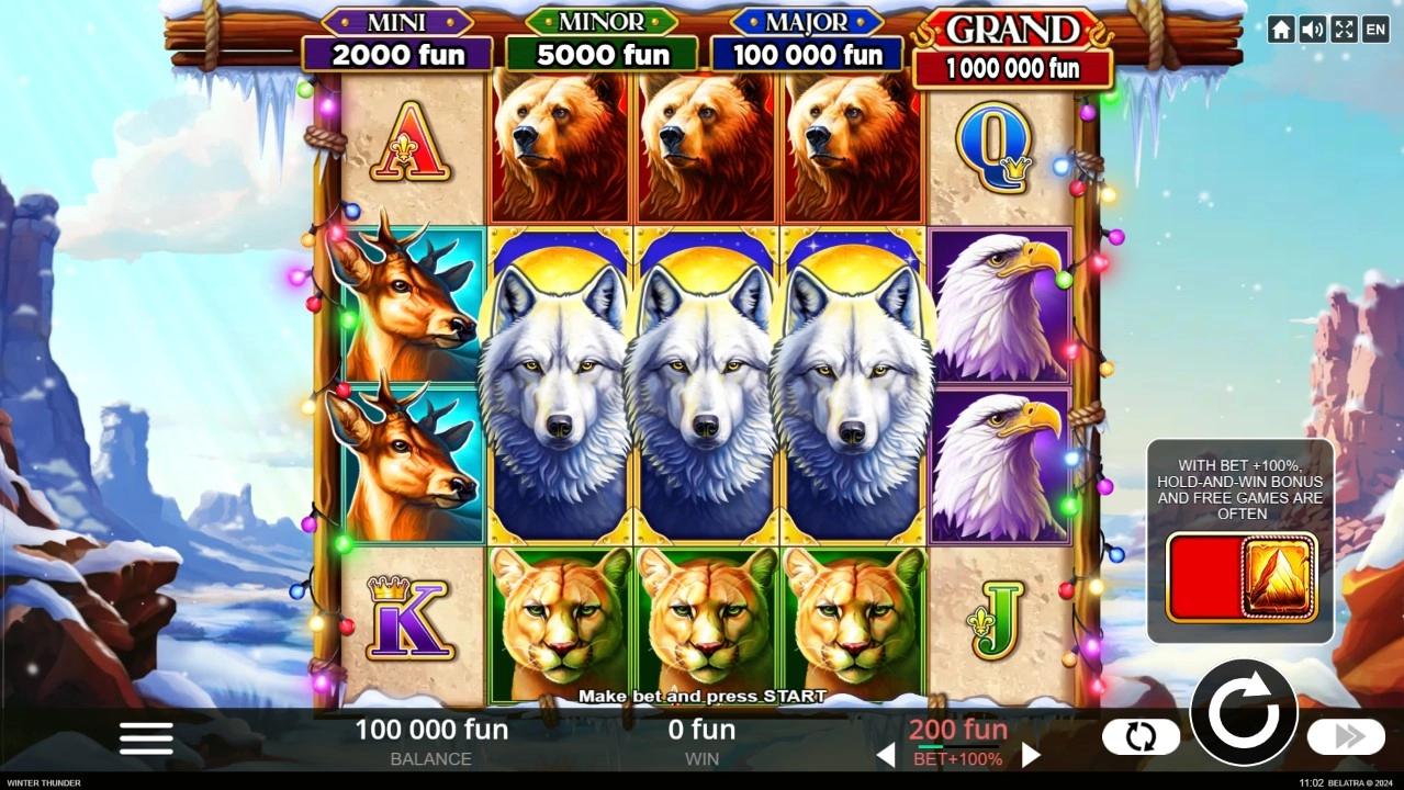 Play Winter Thunder online - Belatra Games - Black Dragon Lab