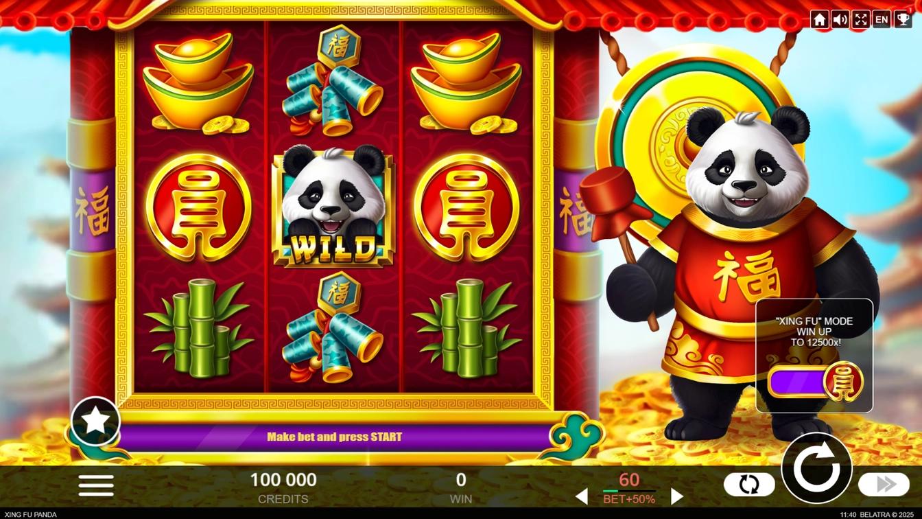 Play Xing Fu Panda online - Belatra Games - Black Dragon Lab