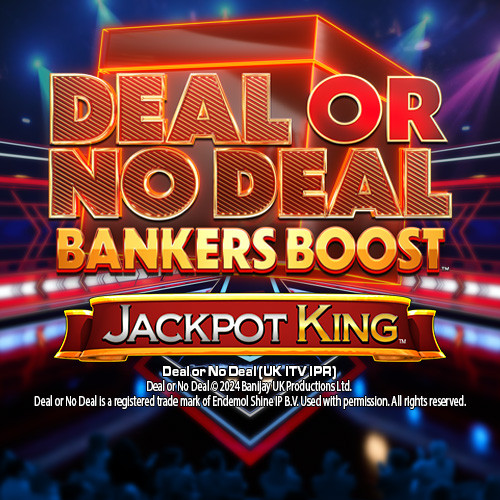 Play Deal or no Deal Bankers Boost Jackpot King online - Blueprint Gaming - Black Dragon Lab