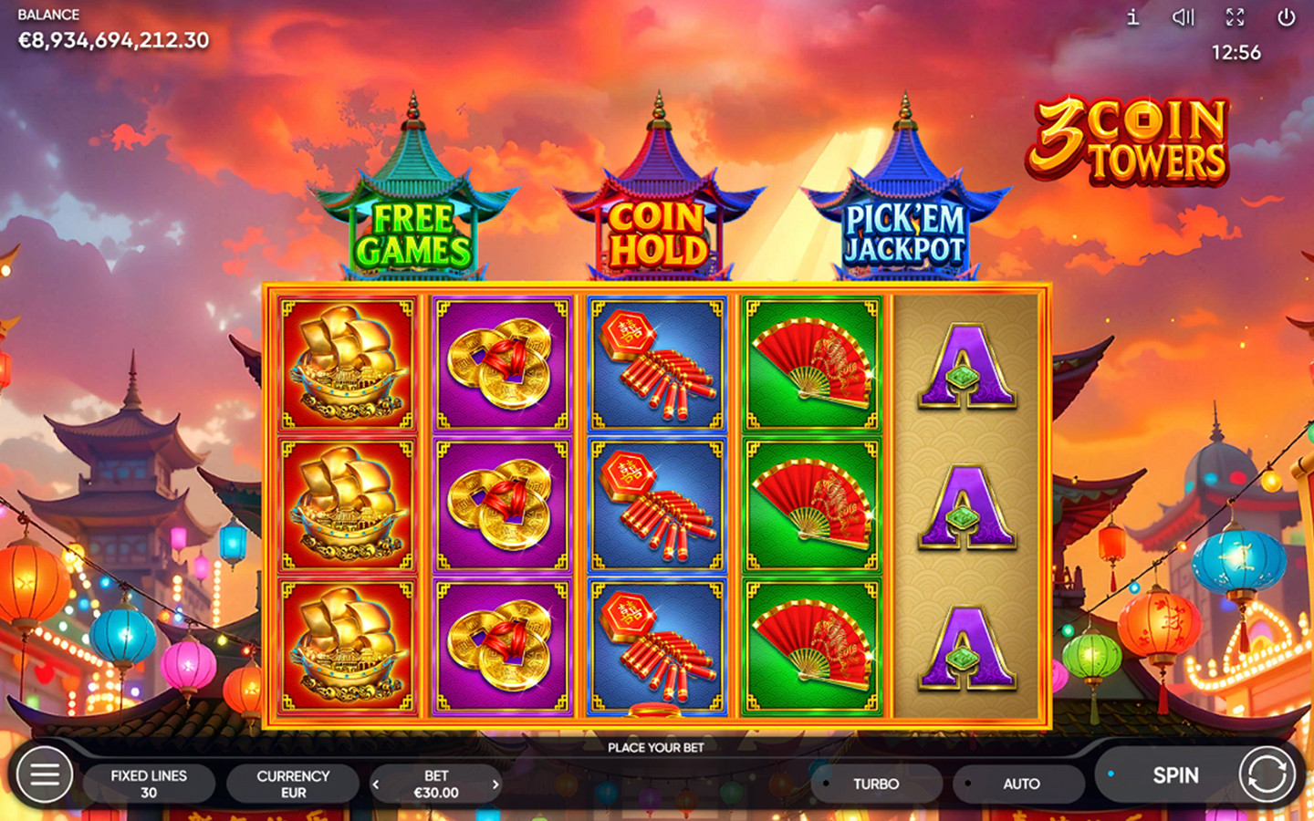 Play 3 Coin Towers online - Endorphina - Black Dragon Lab