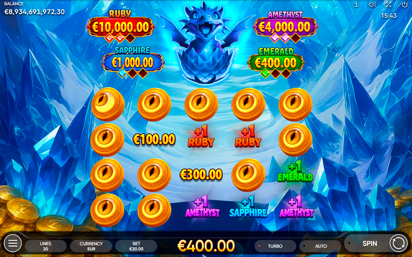 Play 3 Royal Dracos online - Endorphina - Black Dragon Lab