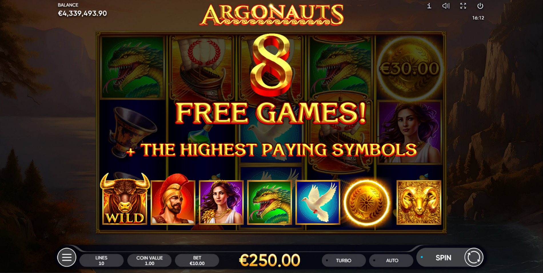 Play Argonauts online - Endorphina - Black Dragon Lab