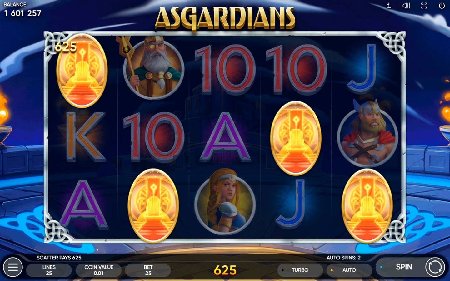 Play Asgardians online - Endorphina - Black Dragon Lab