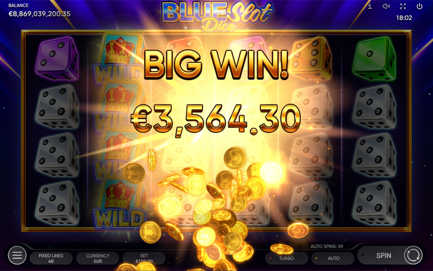 Play Blue Slot Dice online - Endorphina - Black Dragon Lab