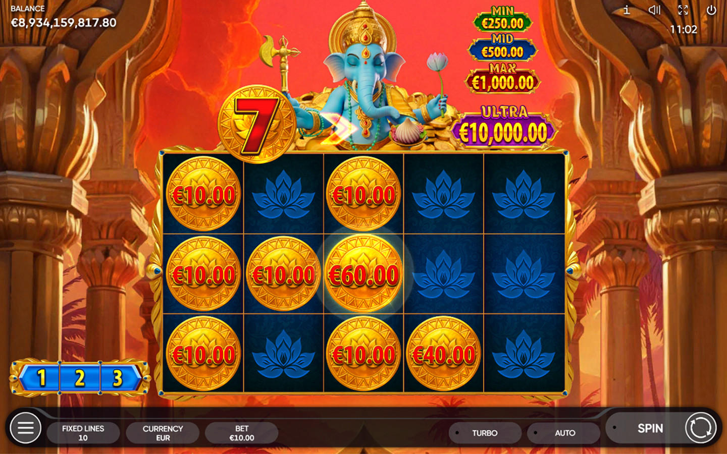 Play Book of Ganesha online - Endorphina - Black Dragon Lab