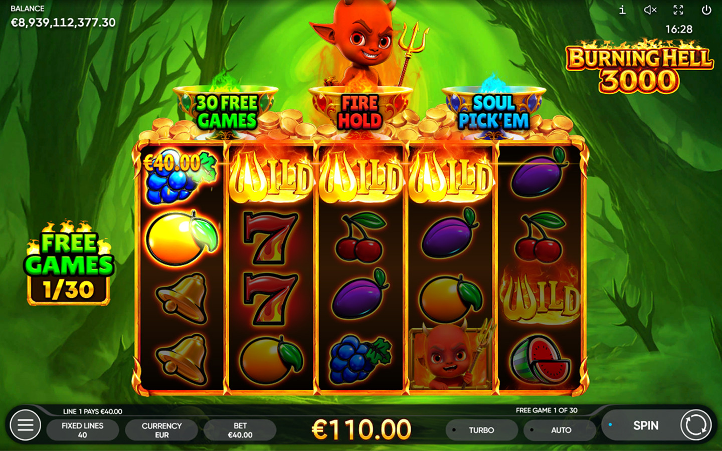 Play Burning Hell 3000 online - Endorphina - Black Dragon Lab