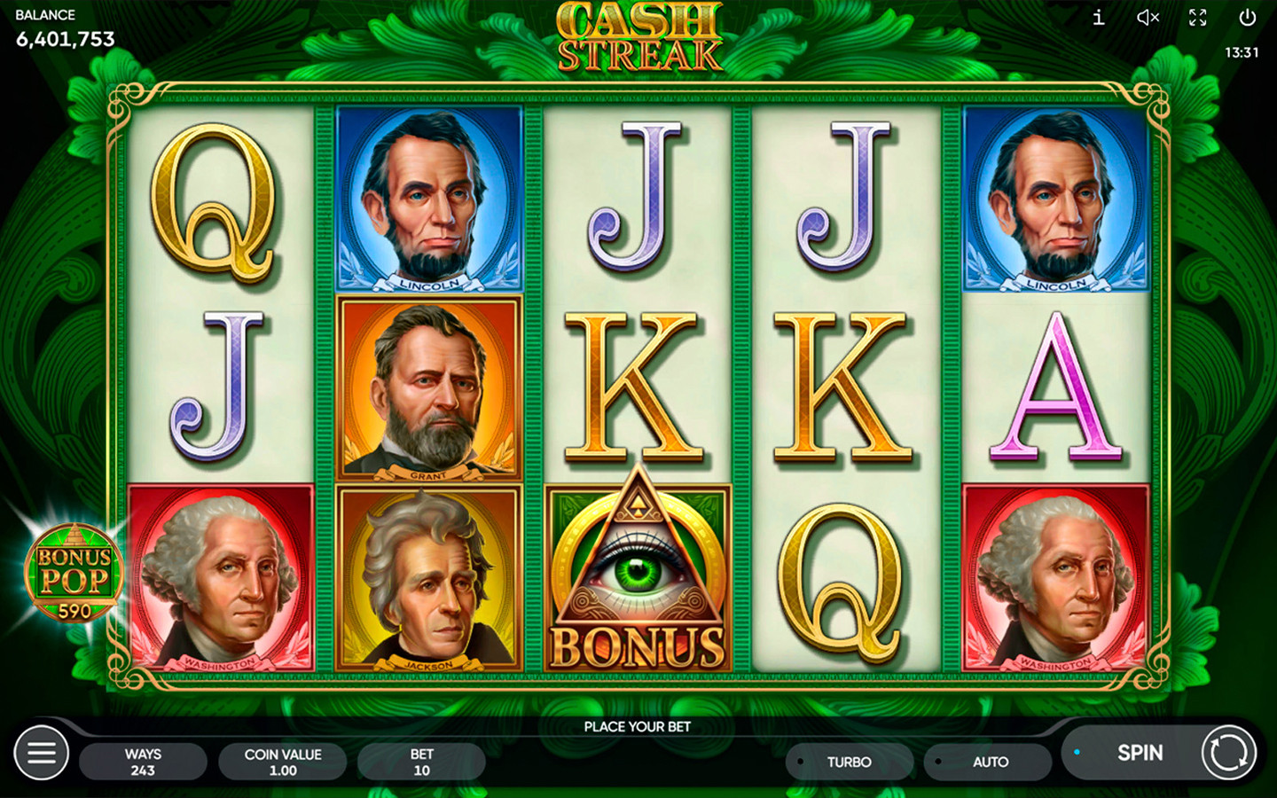 Play Cash Streak online - Endorphina - Black Dragon Lab