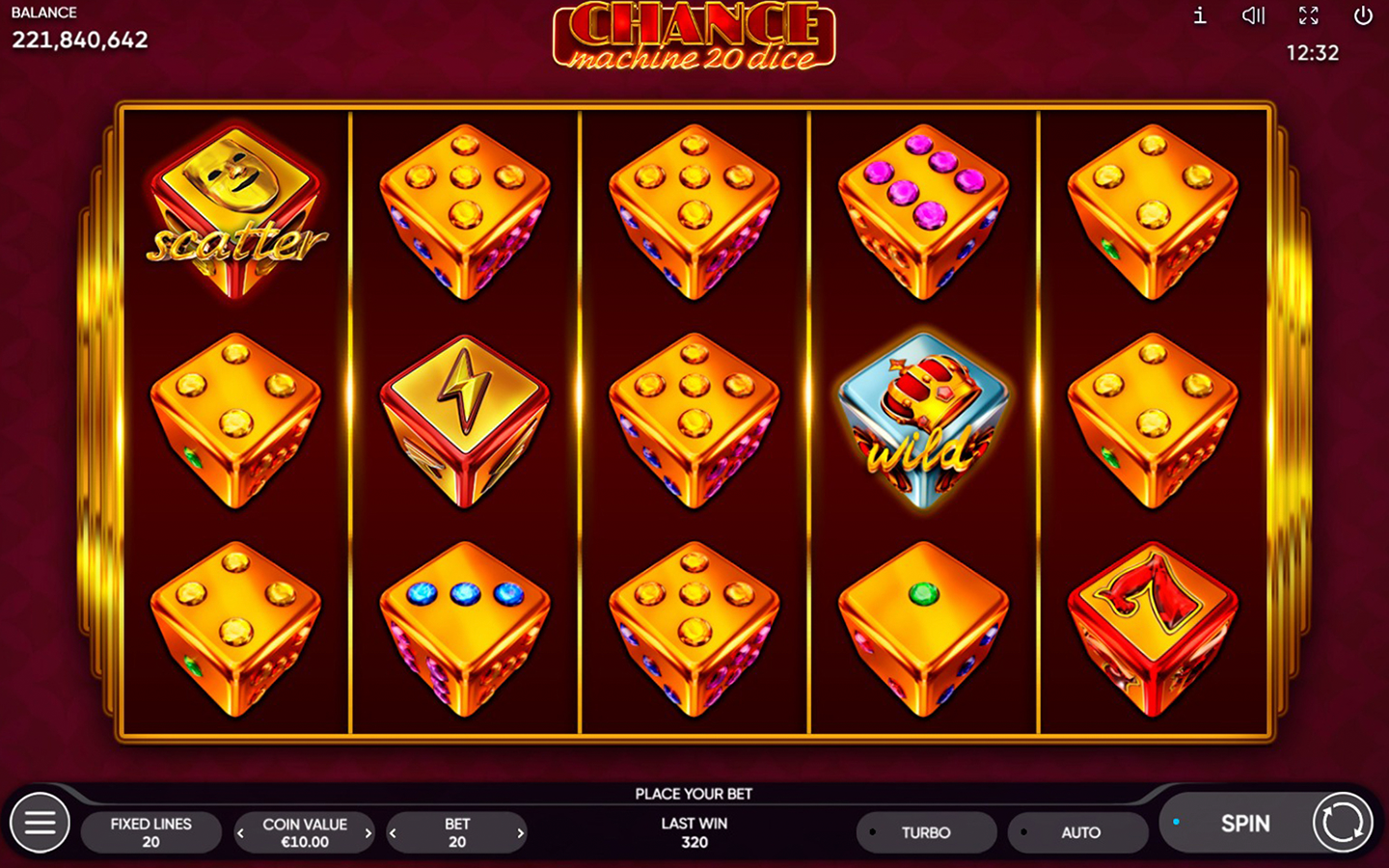 Play Chance Machine 20 Dice online - Endorphina - Black Dragon Lab