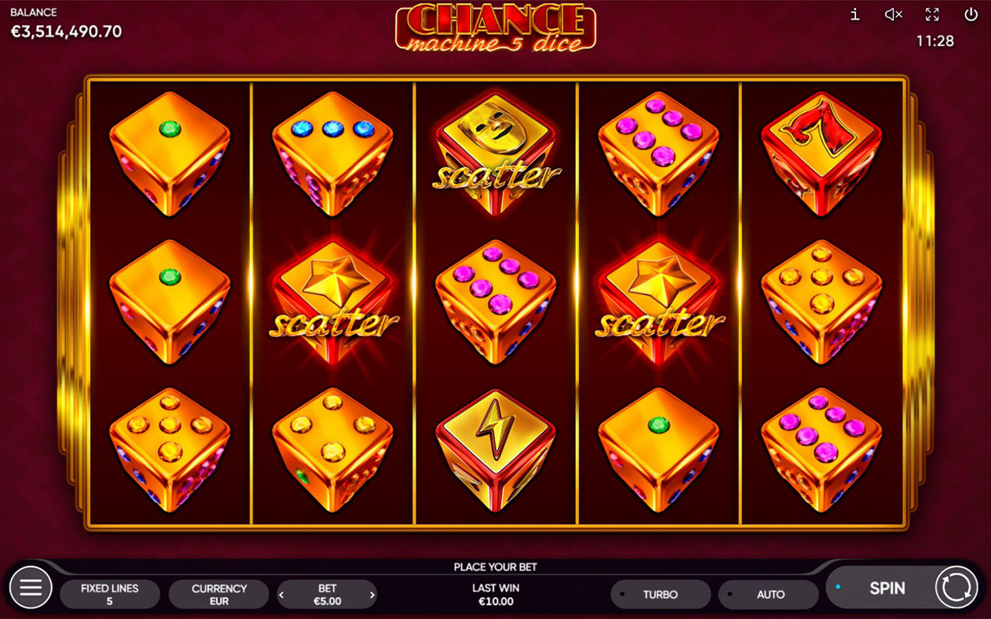 Play Chance Machine 5 Dice online - Endorphina - Black Dragon Lab