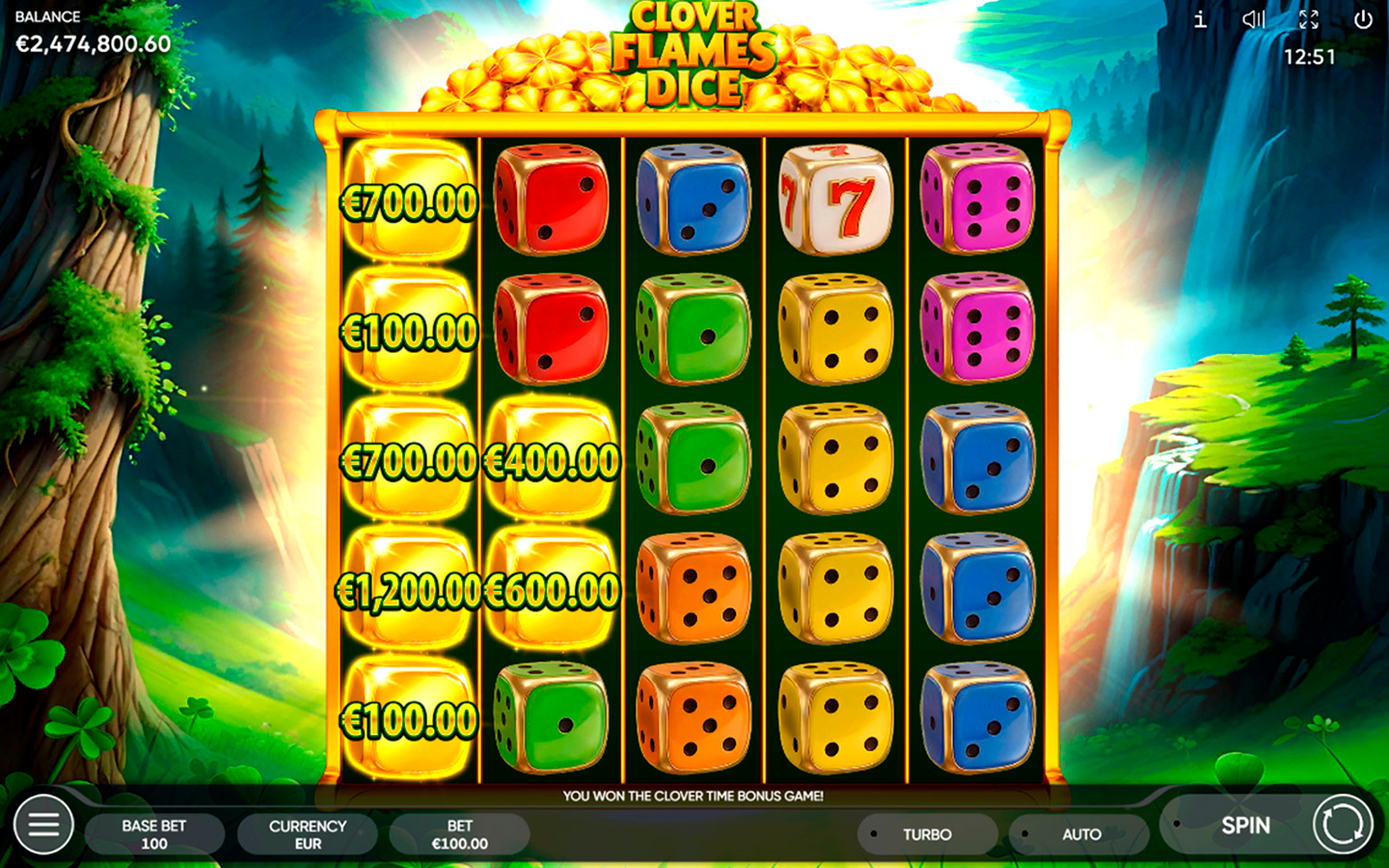 Play Clover Flames Dice online - Endorphina - Black Dragon Lab
