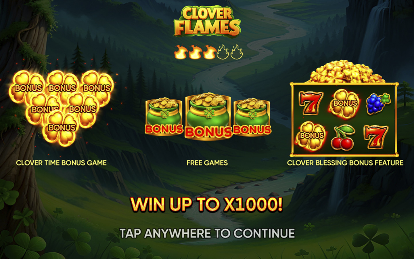 Play Clover Flames online - Endorphina - Black Dragon Lab