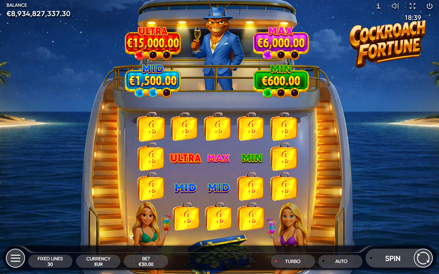Play Cockroach fortune online - Endorphina - Black Dragon Lab