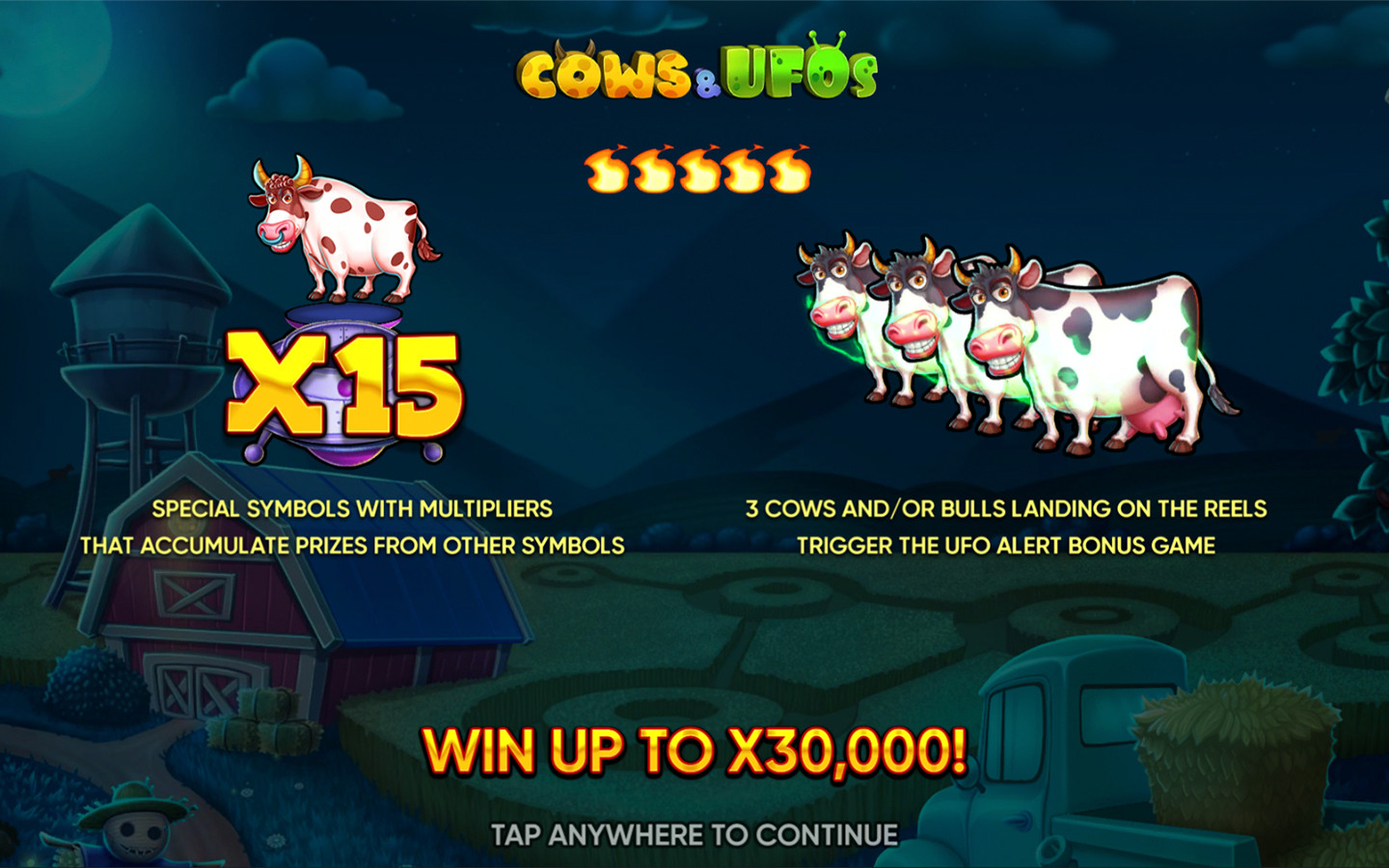 Play Cows & UFOs online - Endorphina - Black Dragon Lab