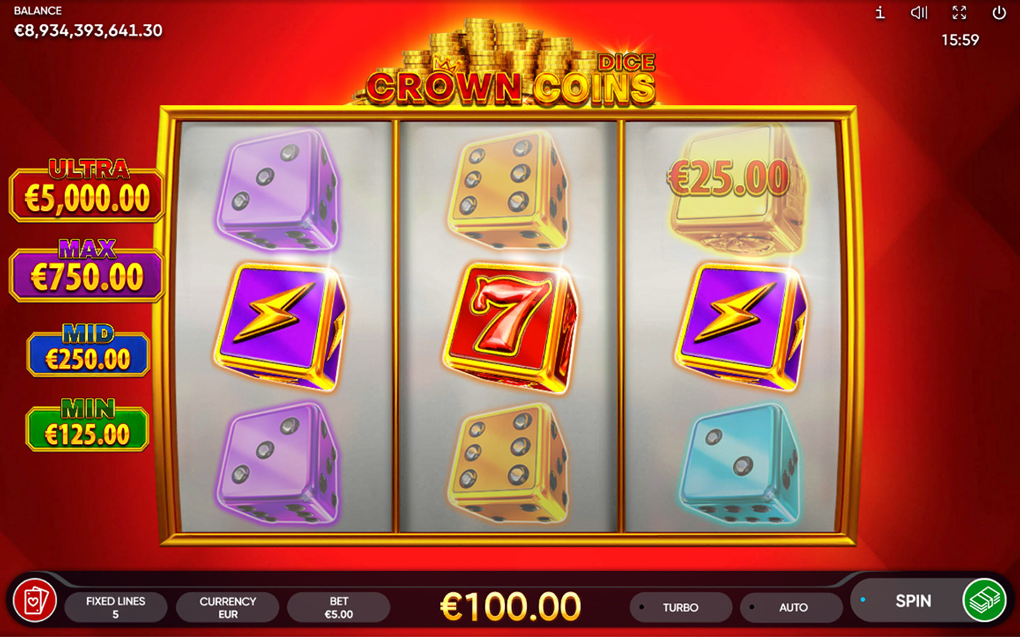 Play Crown Coins Dice online - Endorphina - Black Dragon Lab