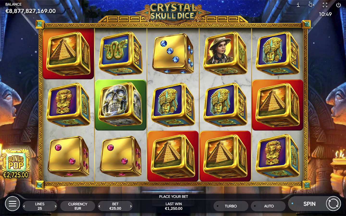 Play Crystal Skull Dice online - Endorphina - Black Dragon Lab