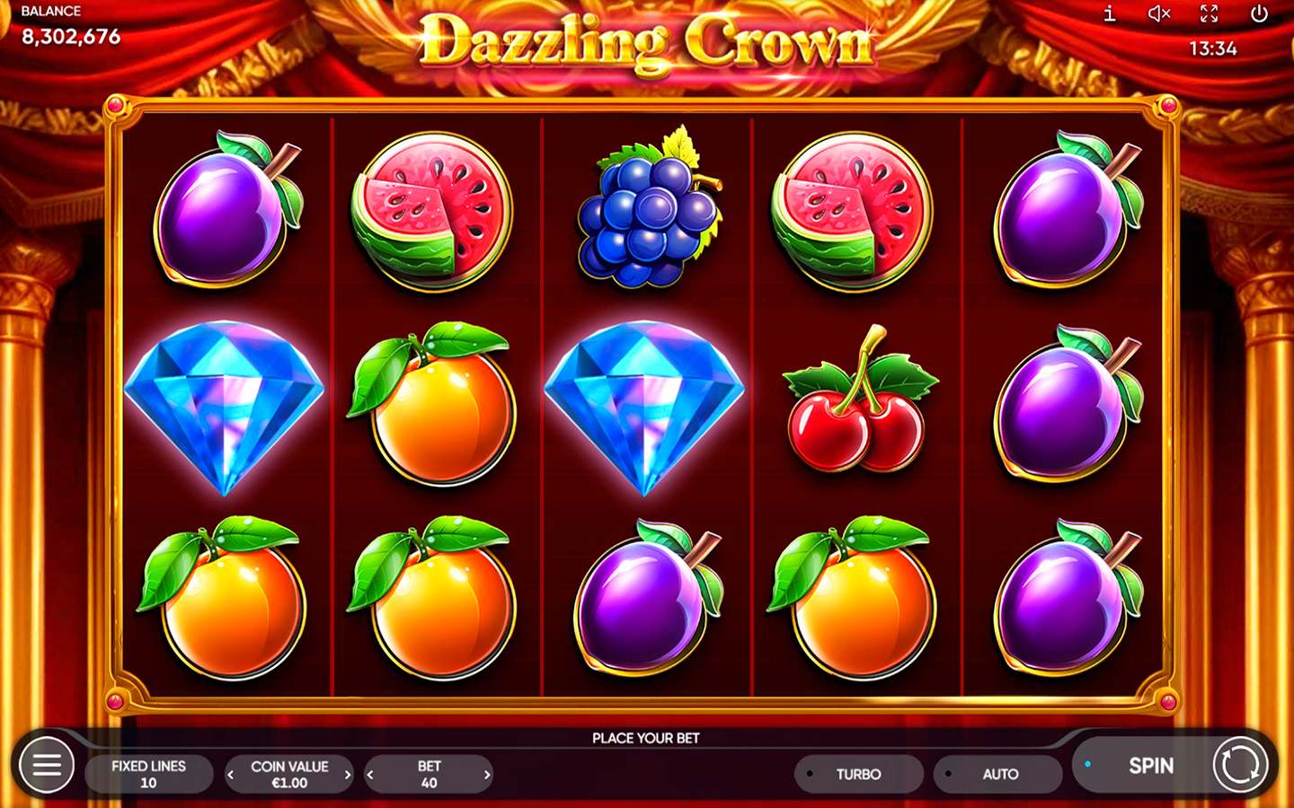 Play Dazzling Crown online - Endorphina - Black Dragon Lab