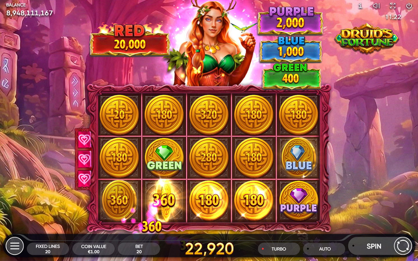 Play Druids Fortune online - Endorphina - Black Dragon Lab