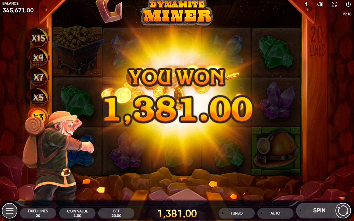 Play Dynamite Miner online - Endorphina - Black Dragon Lab