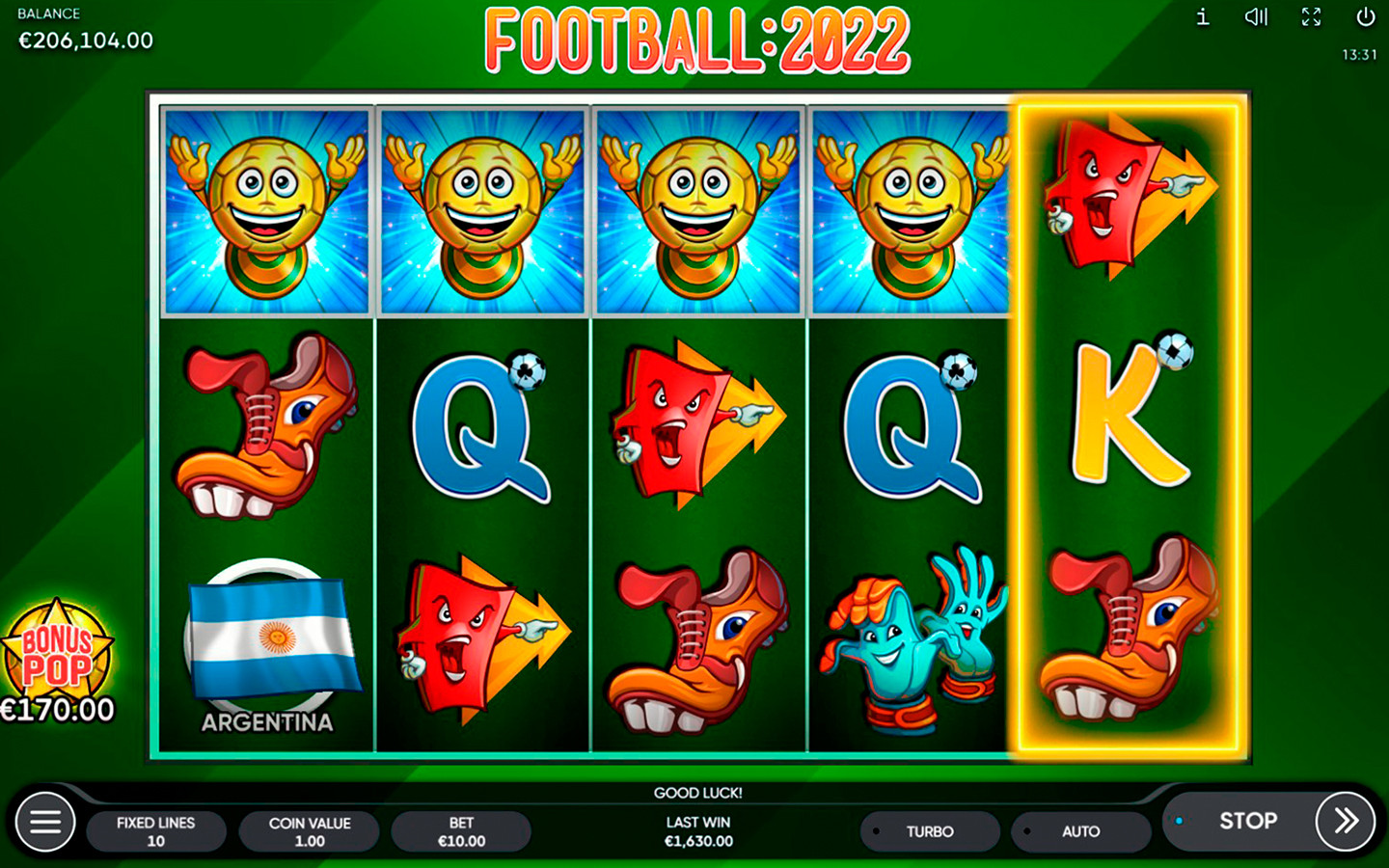 Play Football:2022 online - Endorphina - Black Dragon Lab