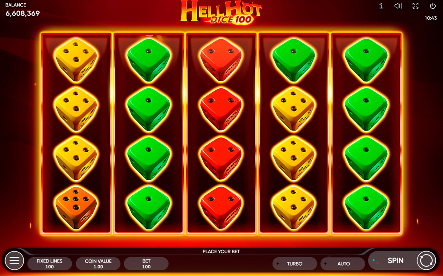 Play Hell Hot Dice 100 online - Endorphina - Black Dragon Lab