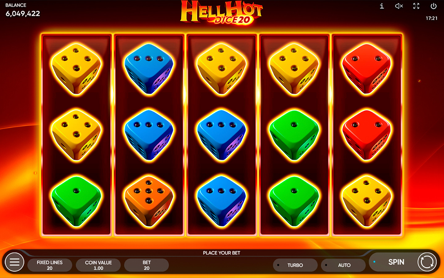Play Hell Hot Dice 20 online - Endorphina - Black Dragon Lab