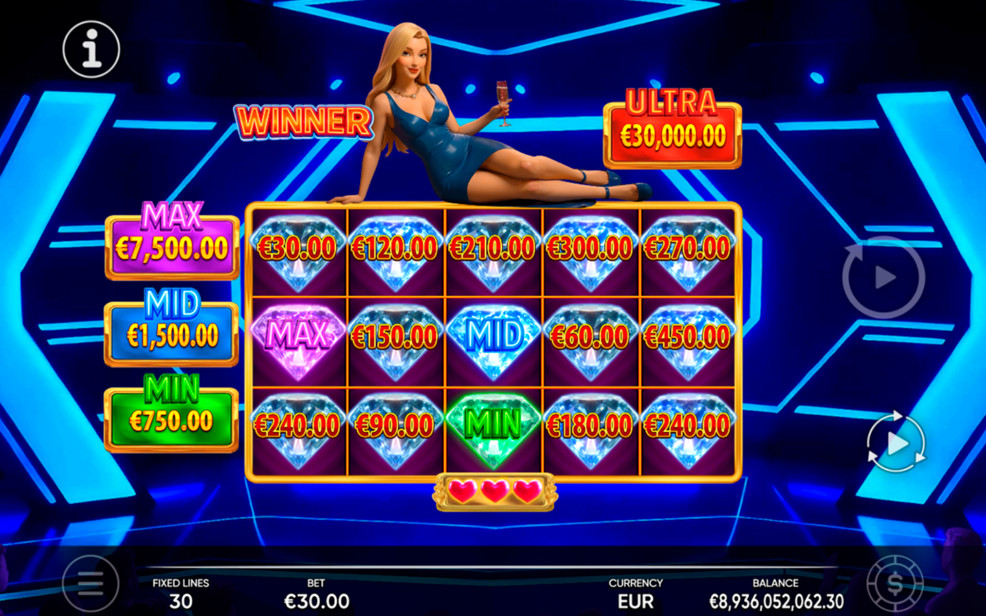 Play Love Show online - Endorphina - Black Dragon Lab
