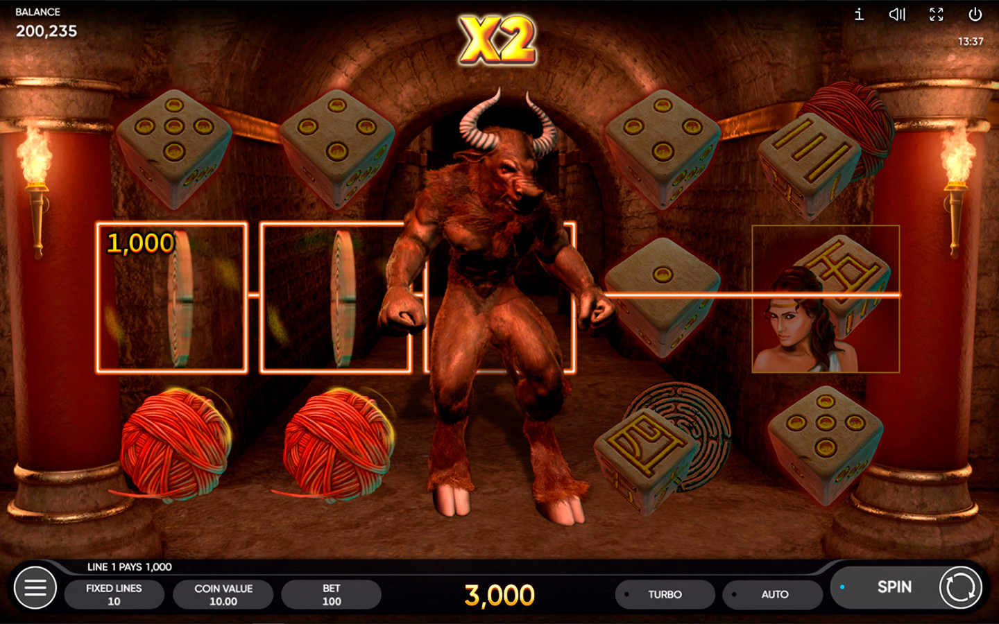 Play Minotauros Dice online - Endorphina - Black Dragon Lab