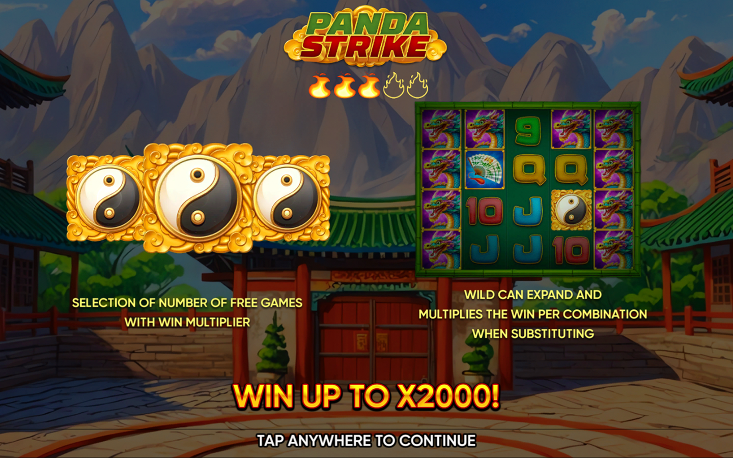 Play Panda Strike online - Endorphina - Black Dragon Lab