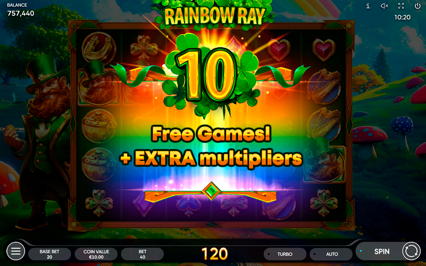 Play Rainbow Ray online - Endorphina - Black Dragon Lab