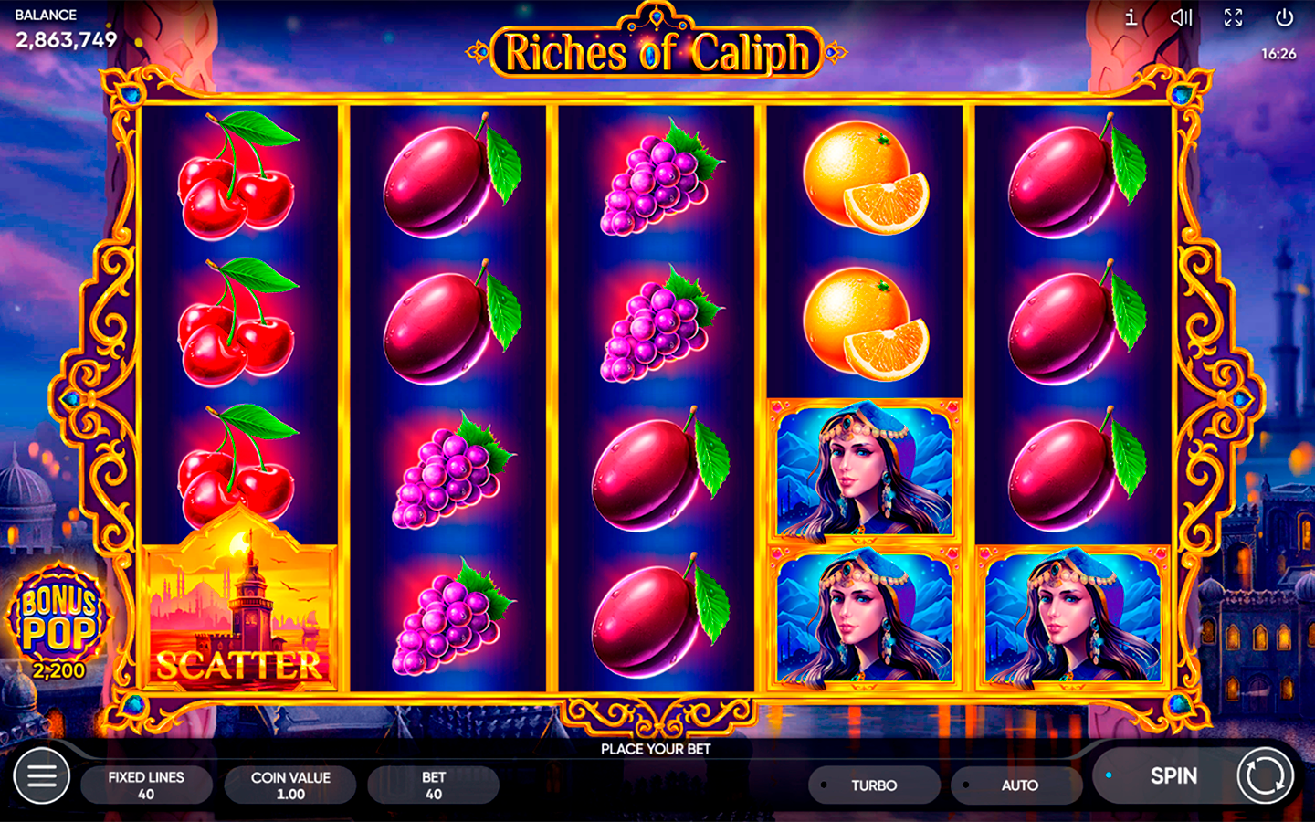 Play Riches of Caliph online - Endorphina - Black Dragon Lab