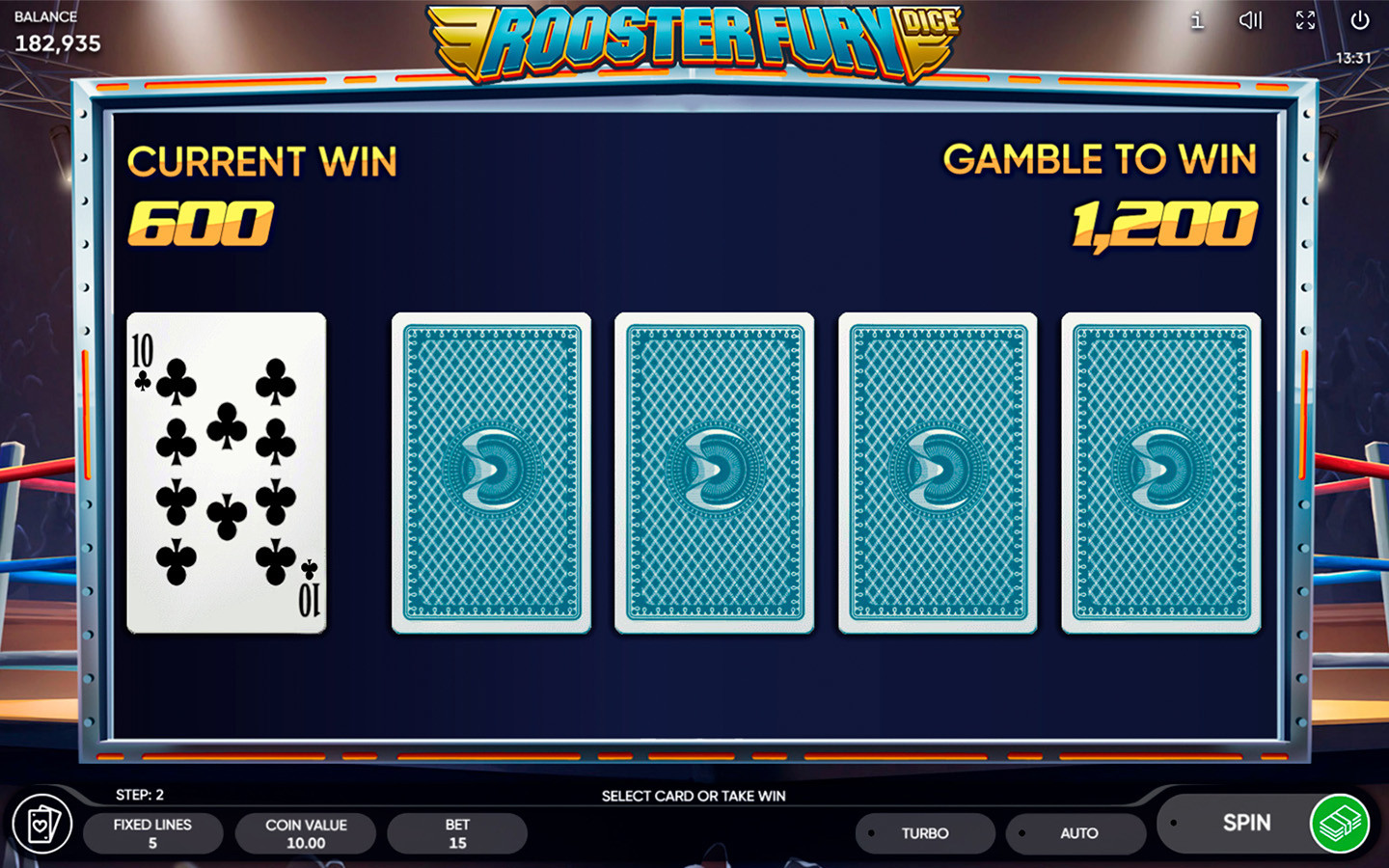 Play Rooster Fury Dice online - Endorphina - Black Dragon Lab