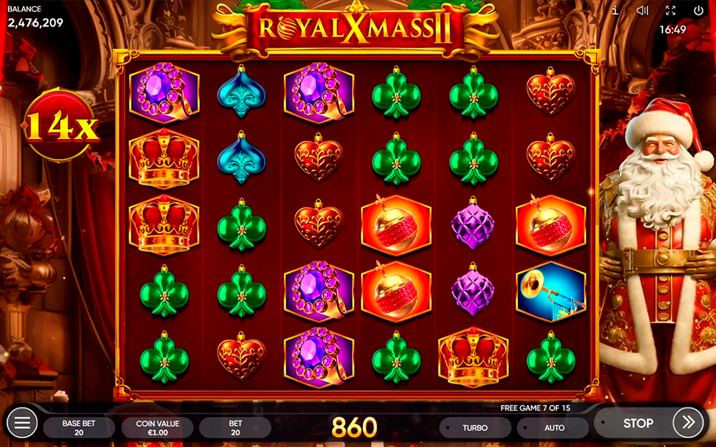 Play Royal Xmass 2 online - Endorphina - Black Dragon Lab