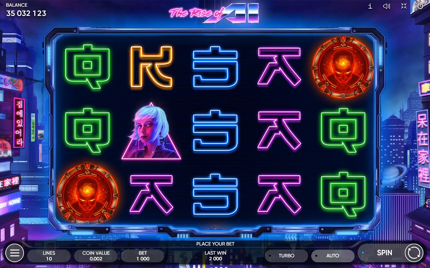 Play The Rise of AI online - Endorphina - Black Dragon Lab