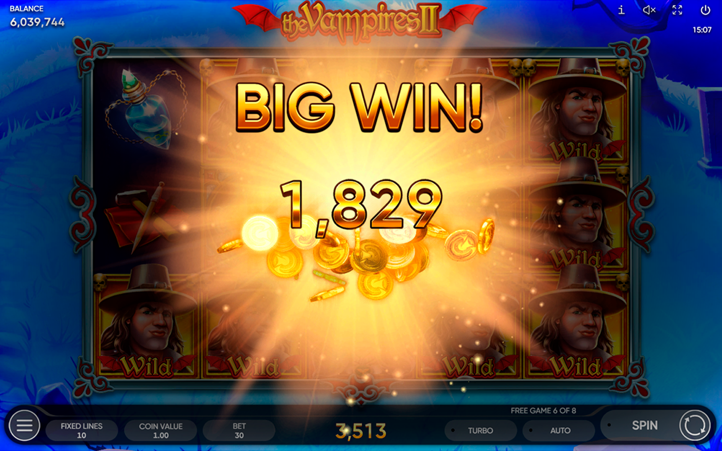 Play The Vampires II online - Endorphina - Black Dragon Lab