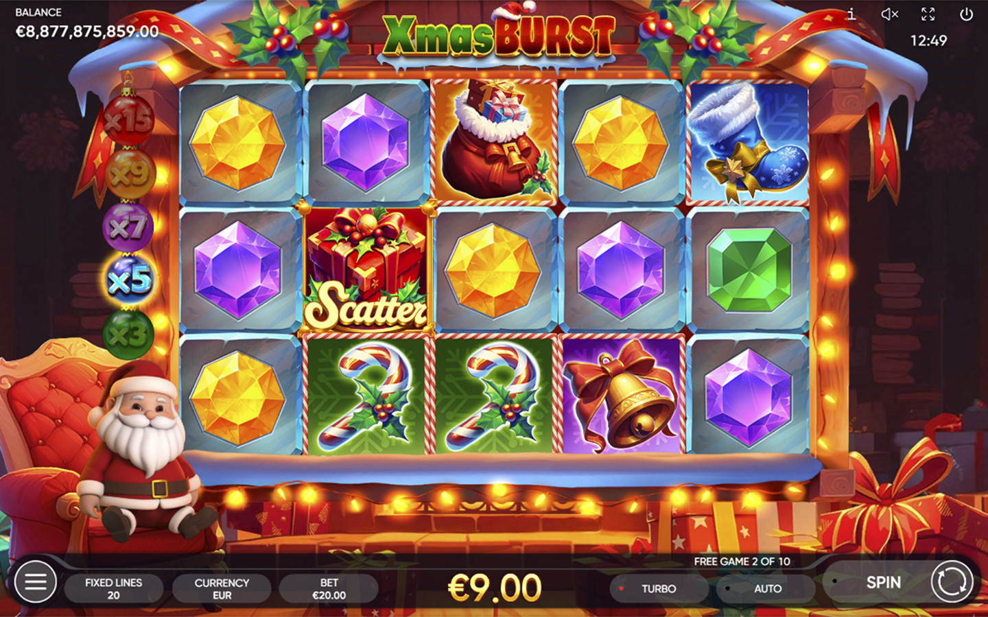 Play Xmas Burst online - Endorphina - Black Dragon Lab