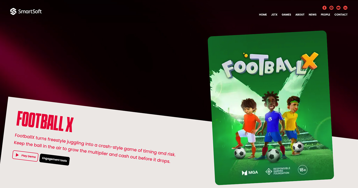 Play Football X online - SmartSoft Gaming - Black Dragon Lab
