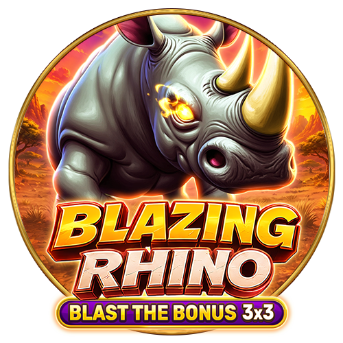 Play Blazing Rhino – Blast The Bonus 3×3 online - Spinomenal - Black Dragon Lab